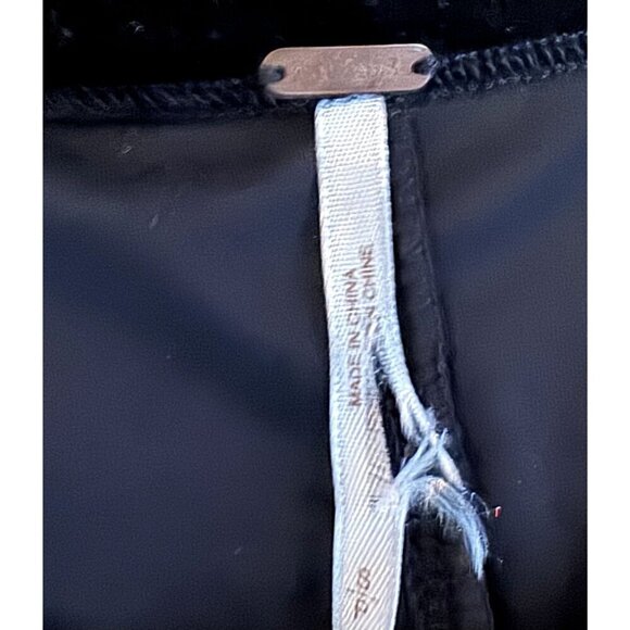 FREE PEOPLE Black Velvet Sheer Detail Baby Doll T Shirt Tee Top Size Small - Picture 5 of 6